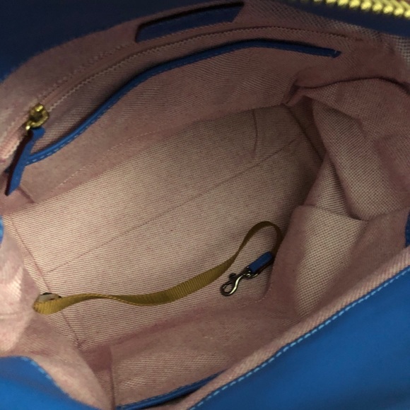 DOONEY & BOURKE Blue Leather Hobo Bag McKENZIE w/Wallet and Keychain - Picture 8 of 13